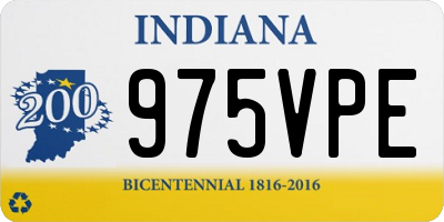 IN license plate 975VPE