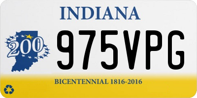 IN license plate 975VPG