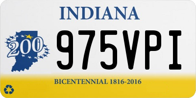 IN license plate 975VPI