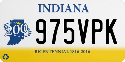 IN license plate 975VPK