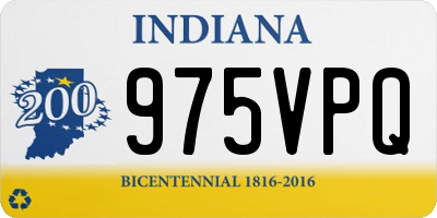 IN license plate 975VPQ