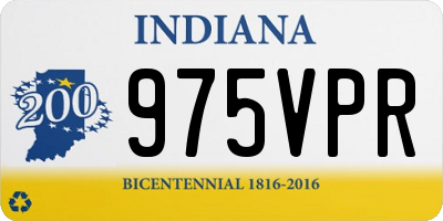 IN license plate 975VPR