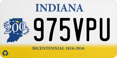 IN license plate 975VPU