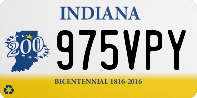 IN license plate 975VPY