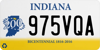 IN license plate 975VQA