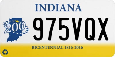 IN license plate 975VQX