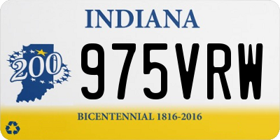 IN license plate 975VRW