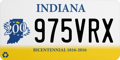 IN license plate 975VRX