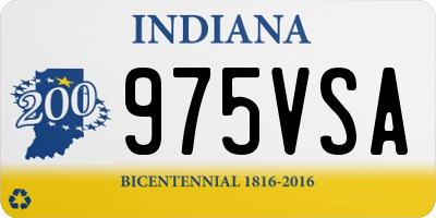 IN license plate 975VSA