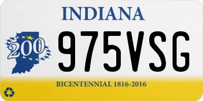 IN license plate 975VSG