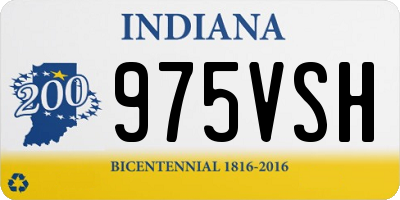 IN license plate 975VSH