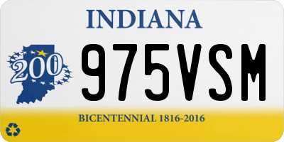 IN license plate 975VSM