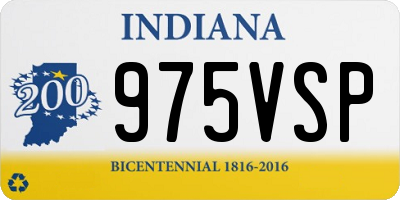 IN license plate 975VSP