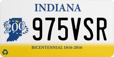 IN license plate 975VSR