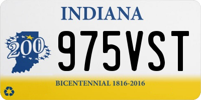 IN license plate 975VST