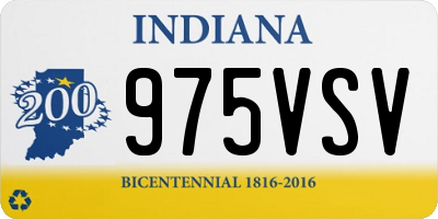 IN license plate 975VSV
