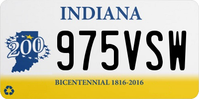 IN license plate 975VSW