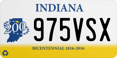 IN license plate 975VSX