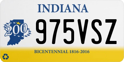 IN license plate 975VSZ