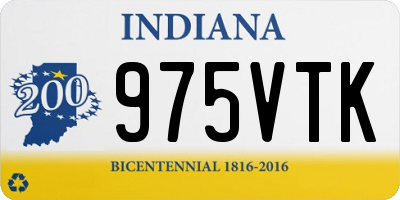 IN license plate 975VTK