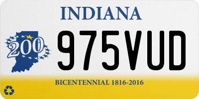 IN license plate 975VUD