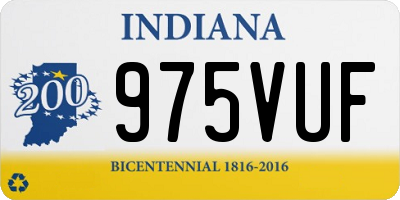 IN license plate 975VUF