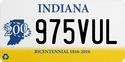 IN license plate 975VUL