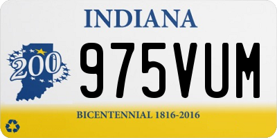 IN license plate 975VUM