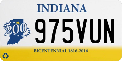 IN license plate 975VUN