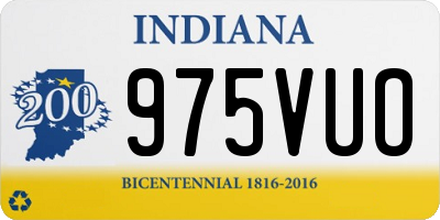 IN license plate 975VUO