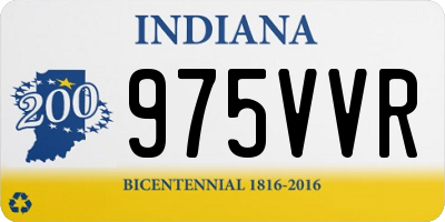 IN license plate 975VVR
