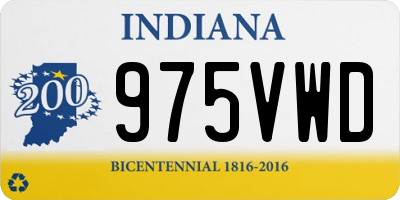 IN license plate 975VWD