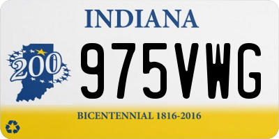 IN license plate 975VWG
