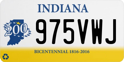 IN license plate 975VWJ
