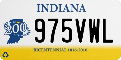 IN license plate 975VWL