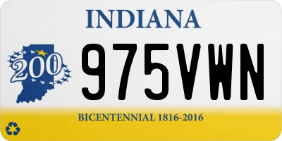 IN license plate 975VWN