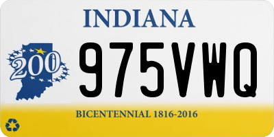 IN license plate 975VWQ