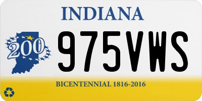 IN license plate 975VWS