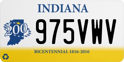 IN license plate 975VWV