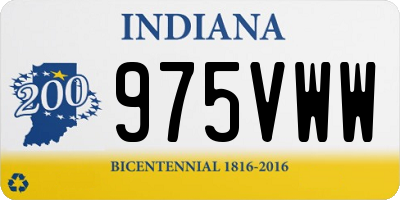 IN license plate 975VWW
