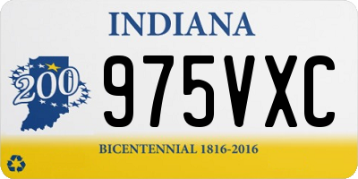 IN license plate 975VXC