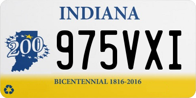 IN license plate 975VXI