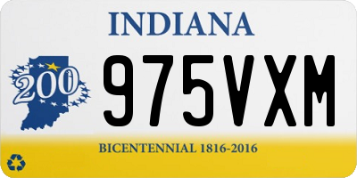 IN license plate 975VXM