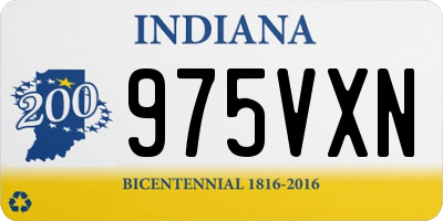 IN license plate 975VXN