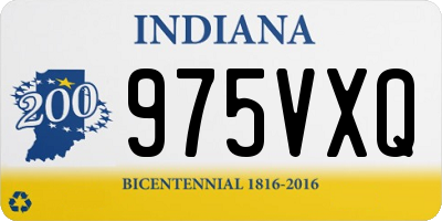 IN license plate 975VXQ