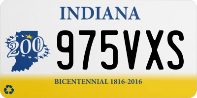 IN license plate 975VXS
