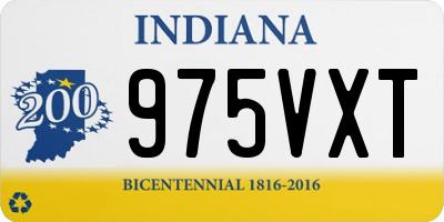 IN license plate 975VXT