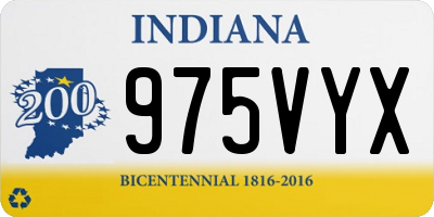 IN license plate 975VYX
