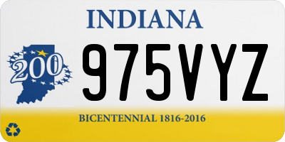 IN license plate 975VYZ