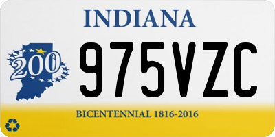 IN license plate 975VZC